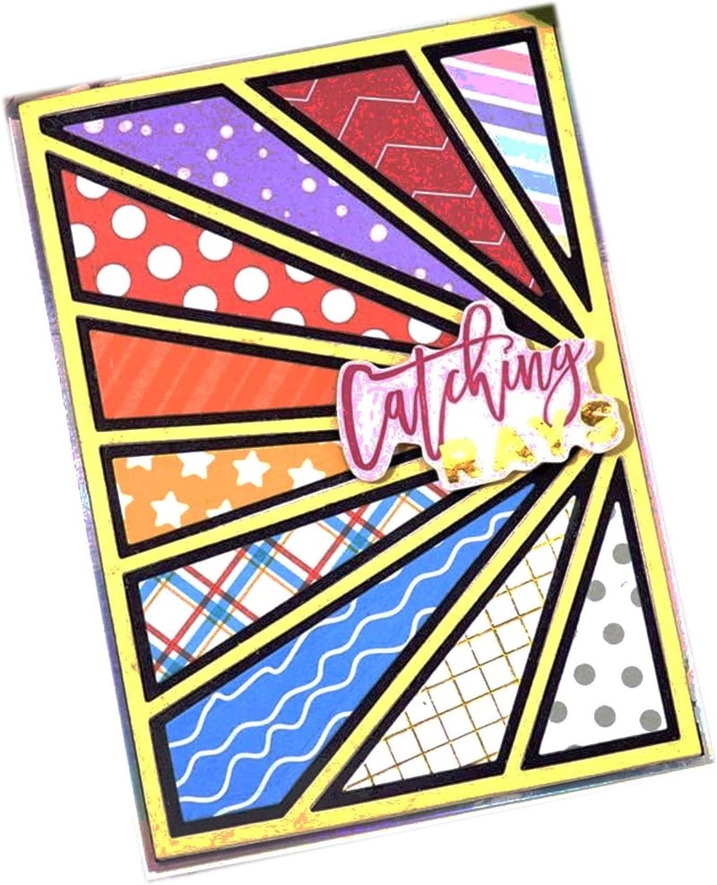Mvchifay Cutting Dies for Card Making Metal Die-Cuts Scrapbooking Tool Hollow Frame DIY Craft Punch Template Embossing for Paper Album Decor (Sun Frame-14x10cm) - Image 5